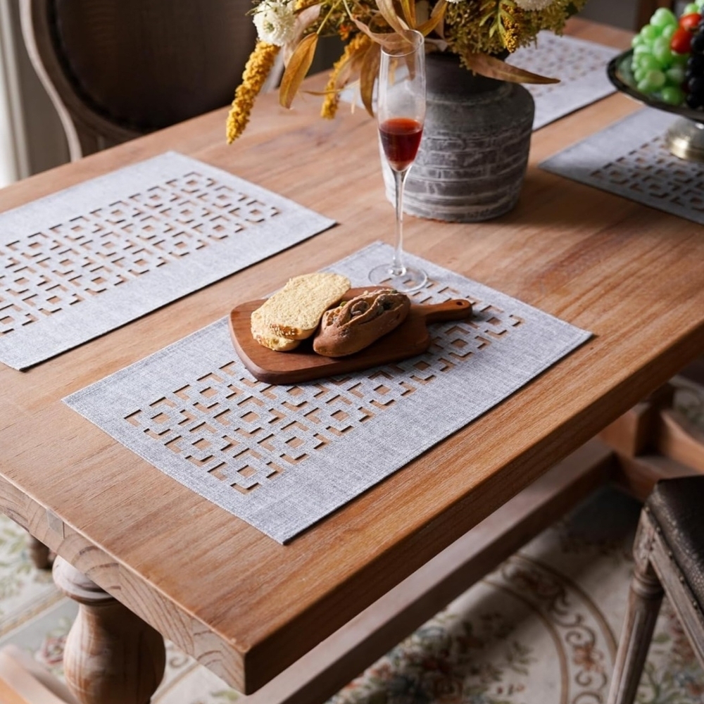 Elegant Gray Placemats for Dining Table